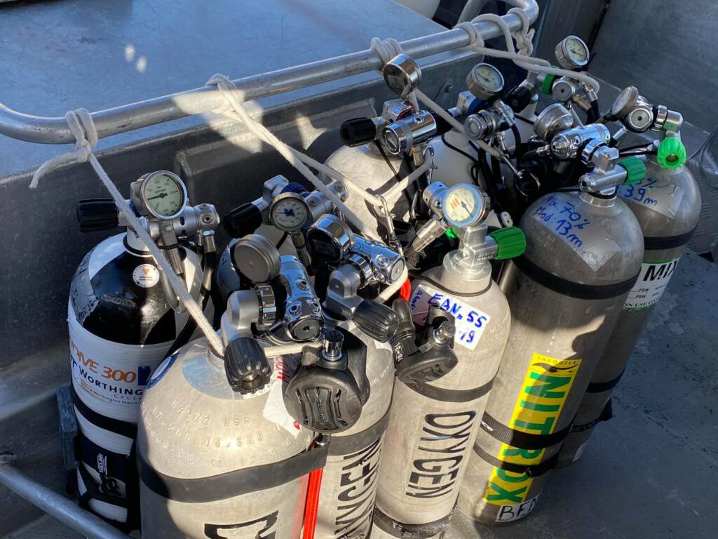deco stage - nitrox / trimix diving